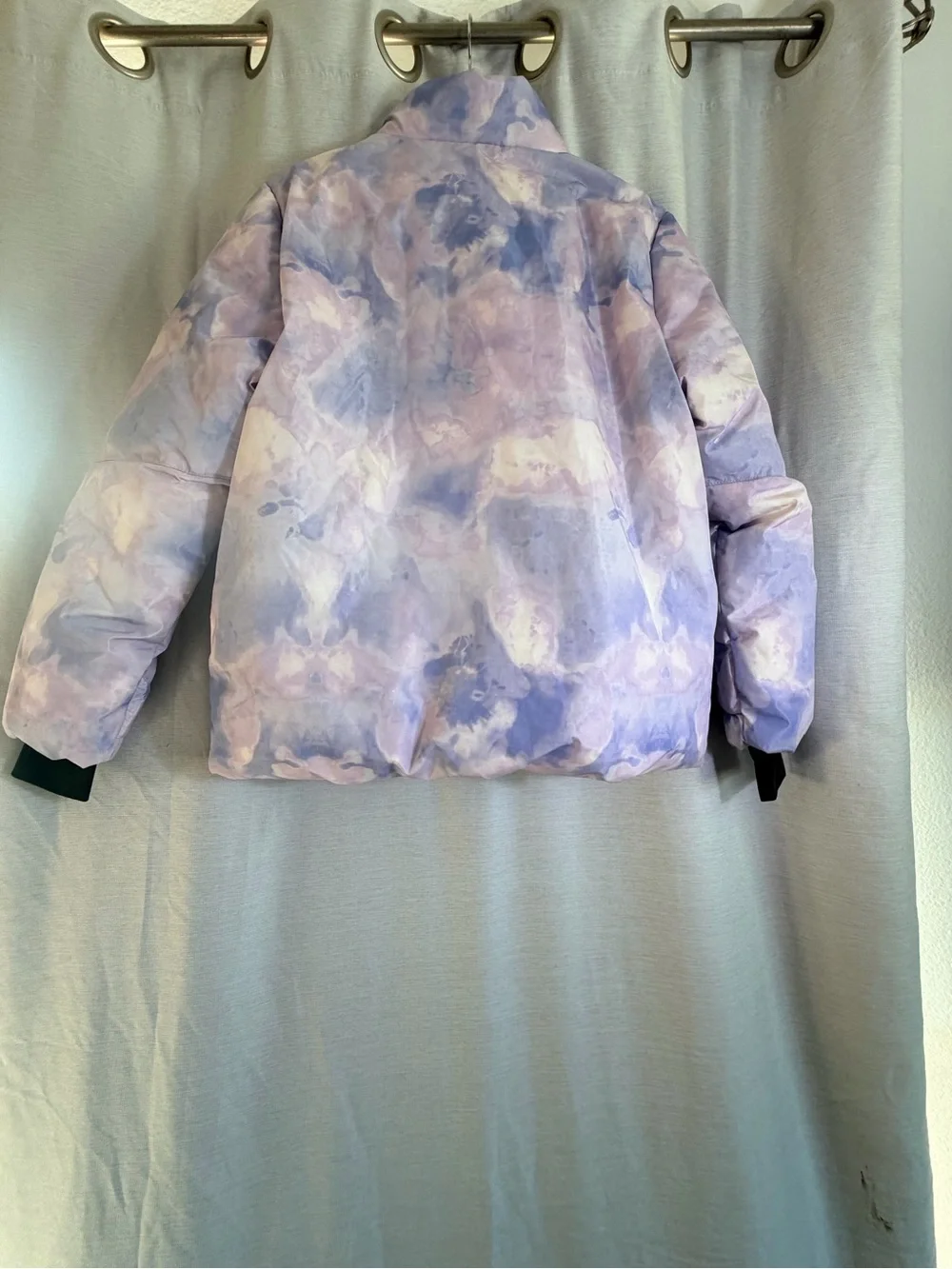 Zara Lavender Tie-Dye Puffer Jacket for Kids